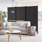 3 Panel Folding Room Divider with 8 Smooth Universal Lockable Wheels